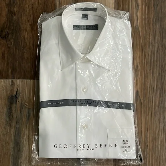 geoffrey beene wrinkle free dress shirts Geoffrey Beene XL Blue wrinkle-free dress shirt. 16